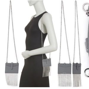 Rebecca Minkoff large leather card case on chain